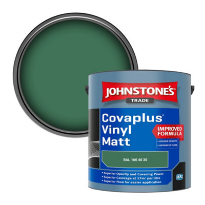 B&Q -  Covaplus Vinyl Matt Walls & Ceilings Emulsion Paint (Ral 160 40 30) 2.5L