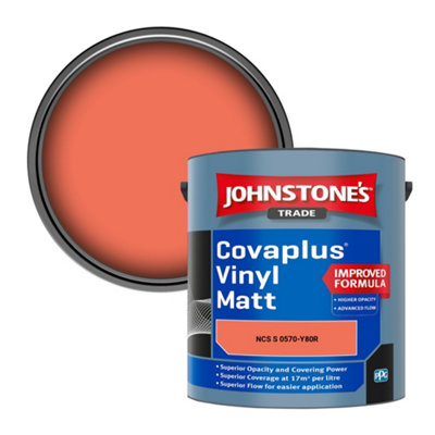B&Q -  Covaplus Vinyl Matt Walls & Ceilings Emulsion Paint (Ncs S 0570-Y80R) 2.5L