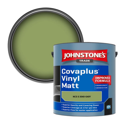 B&Q -  Covaplus Vinyl Matt Walls & Ceilings Emulsion Paint (Ncs S 3040-G40Y) 2.5L