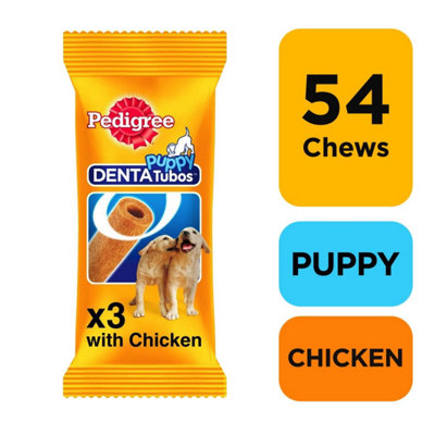 54 Pedigree Puppy Denta Tubo Dental Puppy Dog Treats Puppy Chews Dental Sticks from B&Q