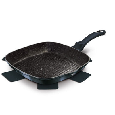 Urbn-Living Berlinger Haus 28Cm Width Aquamarine Square Grill Pan Fry Frying Marble Non Stick Griddle Steak from B&Q