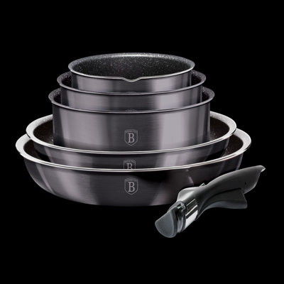 Urbn-Living Berlinger Haus 12Pc Carbon Pro Aluminium Cookware Set from B&Q