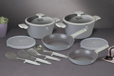 B&Q -  Berlinger Haus 10 Pcs Forged Aluminium Cookware Set Non Stick Space Savvy