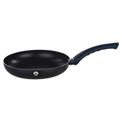B&Q -  Blaumann 20X4Cm Frying Pan0.9L Aquamarine Cookware Frying Grill Pots Pan Saucepan Casserole Soft Touch Handle Lid