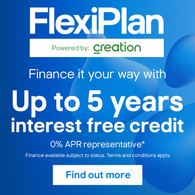 Finance it your way with up to 5 years interest free credit. 0% APR representative. Finance available subject to status. Terms and conditions apply.