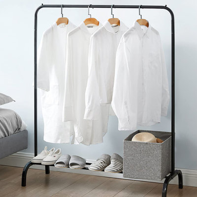 Shop clothes rails.