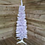 5ft (150cm) White Pencil Pine Christmas Tree with 236 Tips