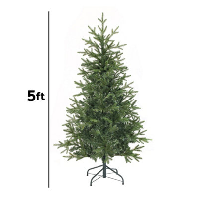 5ft Artificial Hinged Christmas Tree with Realistic Appearance ...