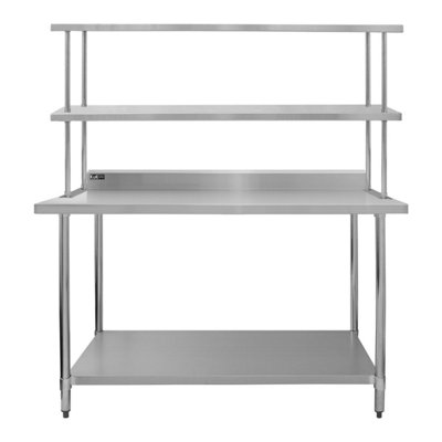 5ft Catering Bench With Double OverShelf DIY at B&Q