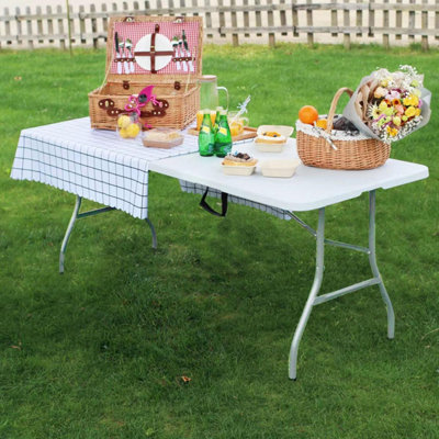 Plastic fold up deals table