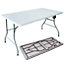 5ft Folding Table Heavy Duty Indoor or Outdoor Foldable Collapsible Tables White Fold Up Picnic Camping