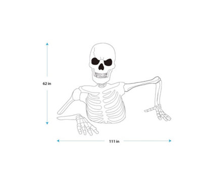 5ft Giant Animated Ground Breaking Skeleton