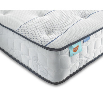 5ft King Size Cool Blue Memory Foam Open Coil Mattress - (150cm)