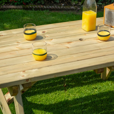 5ft Picnic Bench L150 x W150 x H70 cm - 3