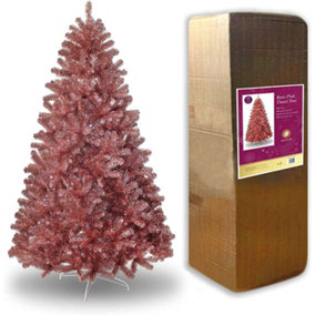 5FT Rose Gold Christmas Tree Shiny Tinsels