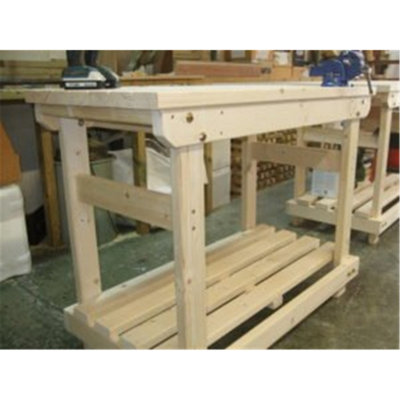 5ft Solid Heavy Duty Wooden Clear Tanerlised Treated Workbench