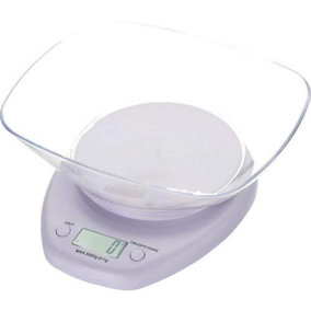 5KG Electronic Kitchen Scale LCD Weighing Cooking Clear Bowl Food Digital