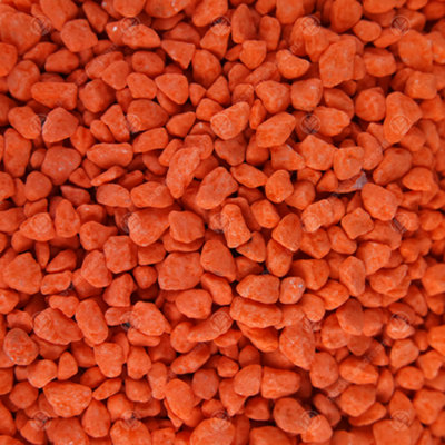 5kg Orange Fluorescent Aquatic Gravel - Decorative Aquarium Fish Tank ...
