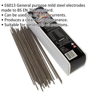 5kg PACK - Mild Steel Welding Electrodes - 2 x 300mm - 40 to 60A Currents