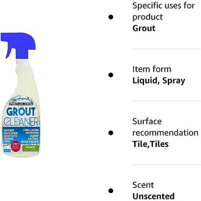 5L + 750ml Pro-Kleen Tile Grout Cleaner Restorer Reviver Kitchen Bathroom - 6
