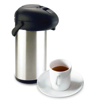 5L Airpot Flask Garden Tea Coffee Stainless Steel Pump Action Hot Drinks Vacuum Air Pot Catering Serving Pot