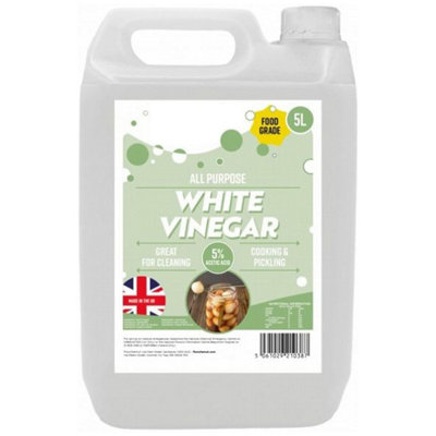 5L All Purpose White Vinegar Ideal For Cleaning Windows & Removing Stains