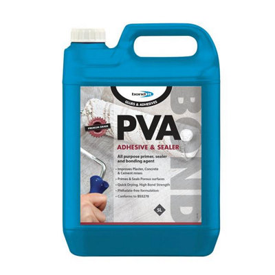 5L Bond It PVA Adhesive & Sealer Primer Glue Bonding Agent Plaster ...