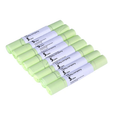 5L Caddy Company Compostable Kitchen Caddy Liners (Small) - 8 Rolls