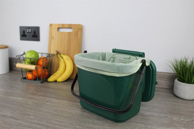 5L Caddy Company Tie Handle Compostable Kitchen Caddy Liners (Small) - 2 Rolls