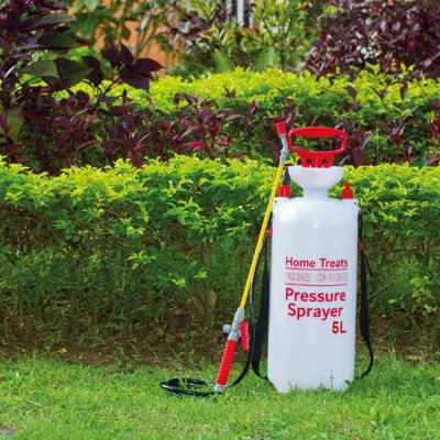 5L Hand Pump Pressure Sprayer Adjustable Spray Wand
