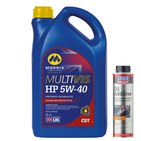 5L MORRIS CST 5w40 Fully Synthetic Engine Oil ACEA A3 / B4 + OIL ADDITIVE 300ml