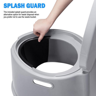 Foldable Travel Potty For Toddlers - Portable Toilet With Storage For Bags (Grey)