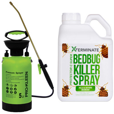 5L pump sprayer with 5L Xterminate Bed Bug Killer