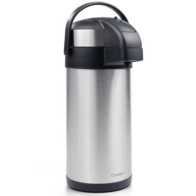 5L Tea Coffee Air Pot Flask Pump Action Vacuum Insulated Carry Handle DIY