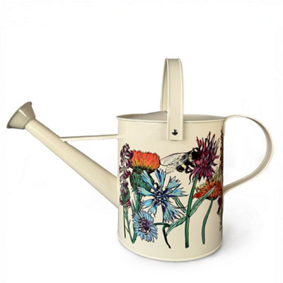 5L Traditional Metal Watering Can with Large Icon Design by Charlotte Posner
