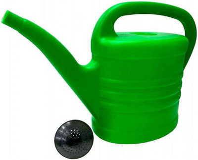 5L Watering Can, Green Lightweight Plastic Watering Can Black Detachable Sprinkler Rose Head, Outdoor & Indoor Hydrate Water Can