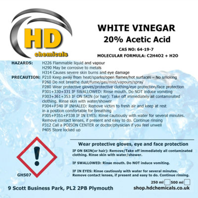 5ltr Cleaning Strong White Vinegar 20% Acetic