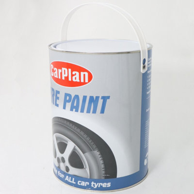 5Ltr Tyre Paint - Tyre Shine Restorer 5Litre Tin for Rubber - 3