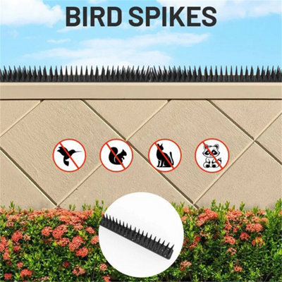 5m- 12pcs-Bird Spikes For Pigeon Deterrent Fences Wall Window Ledge Cat ...
