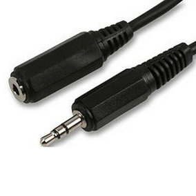 5m 3.5mm AUX Jack Plug to Female Socket Extension Cable iPhone Headphone