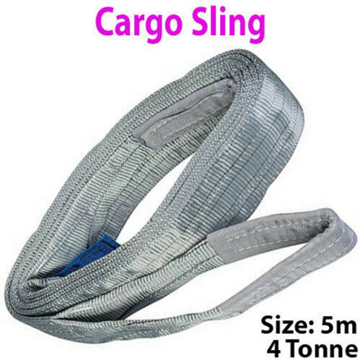 5m 4 Tonne (4000KG) Flat Webbing Strong Cargo Sling Lifting Crane Hoist Strap