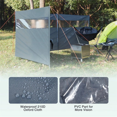 5m Beach Windbreak 3 Panels, Camping Wind Screen with Bag