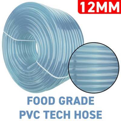 Clear Vinyl Tubing 12.5mm X 10m - Food Grade PVC, AS2070 Standard Water Hose