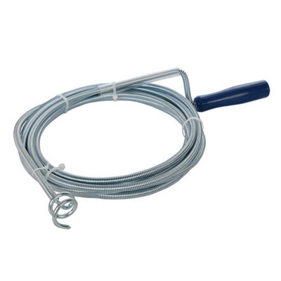 5m Corkscrew Drain Auger Probe Flexible Spring Wire Waste Pipe