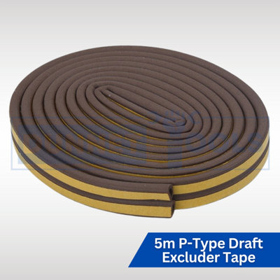 5M Draught Excluder Tape Rubber Seal Adhesive Waterproof Heat Loss Protection