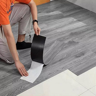 5m² Floor Planks Tiles Self Adhesive Wood Effect Vinyl Flooring Kitchen ...