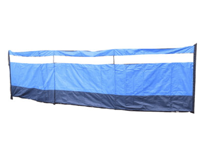 5M Heavy Duty Windbreak 4 Pole with Window Blue (Beach Camping Caravan ...