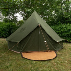5M Kokoon Deluxe Bell Tent with Chimney fitting,  100% Cotton Canvas, Olive Green