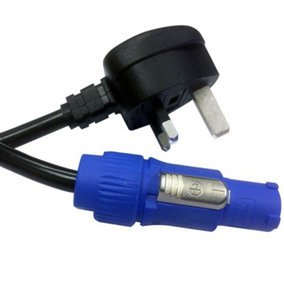 5m Neutrik PowerCON Mains Cable 1.5mm 20A UK Mains Active Speaker Power Lead