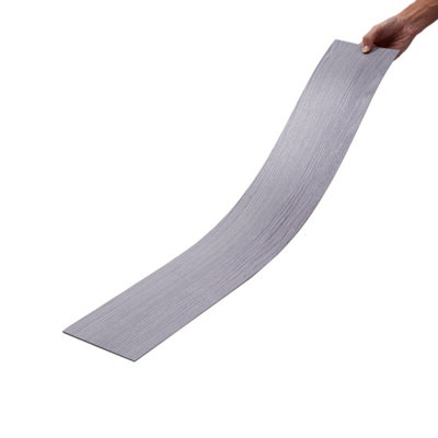 5m² Pack of Realistic Grey Wood Grain Waterproof PVC Flooring Planks - 5